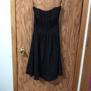 Black strapless dress